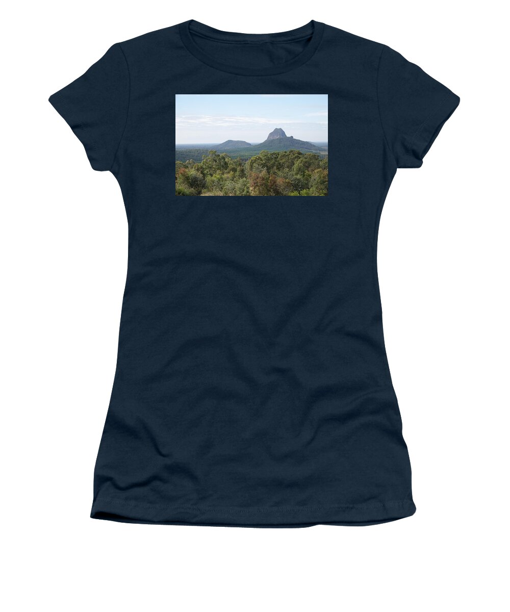 Landscape Women's T-Shirt featuring the photograph Glass House Trio by Maryse Jansen