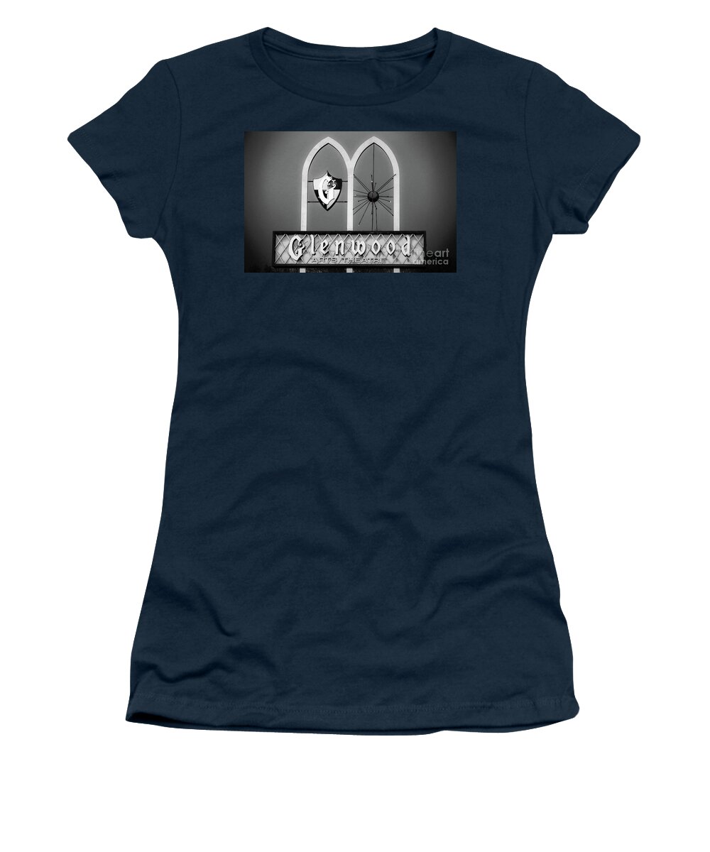 Retro Women's T-Shirt featuring the photograph Glenwood Theater by Lynn Sprowl