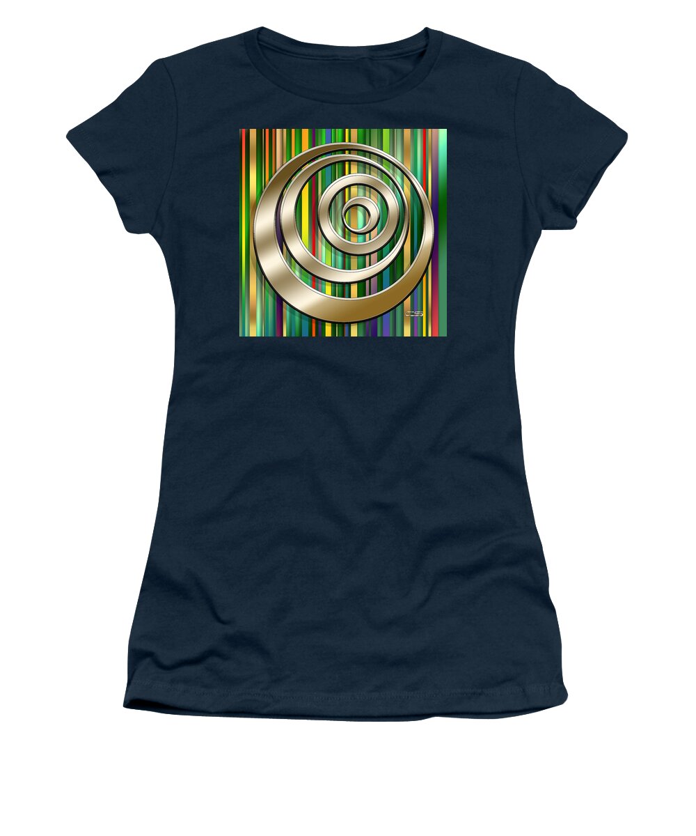Staley Women's T-Shirt featuring the digital art Gold Design 25 by Chuck Staley