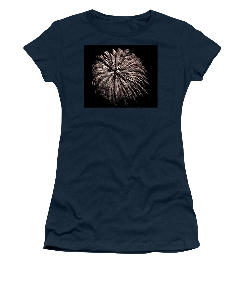 Flower Women's T-Shirt featuring the photograph Gold Metallic Burst by Christina McGoran