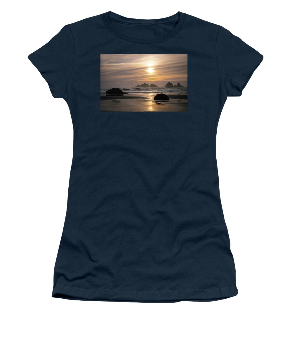Oregon Women's T-Shirt featuring the photograph Golden Bandon by Steven Clark