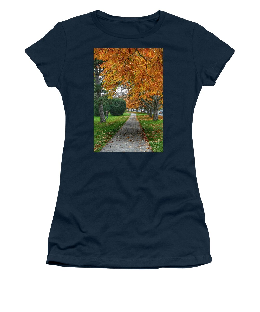 Trees Women's T-Shirt featuring the photograph Golden Canopy by Kimberly Furey