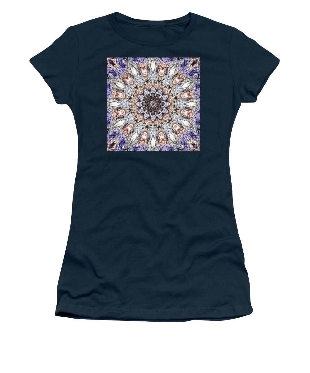 Mandala Women's T-Shirt featuring the digital art Golden Layers Abstract by Phil Perkins