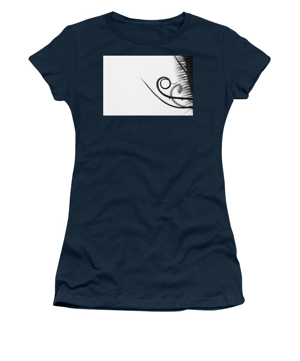 Abstract Women's T-Shirt featuring the photograph Golden Spiral Flower by Martin Vorel Minimalist Photography