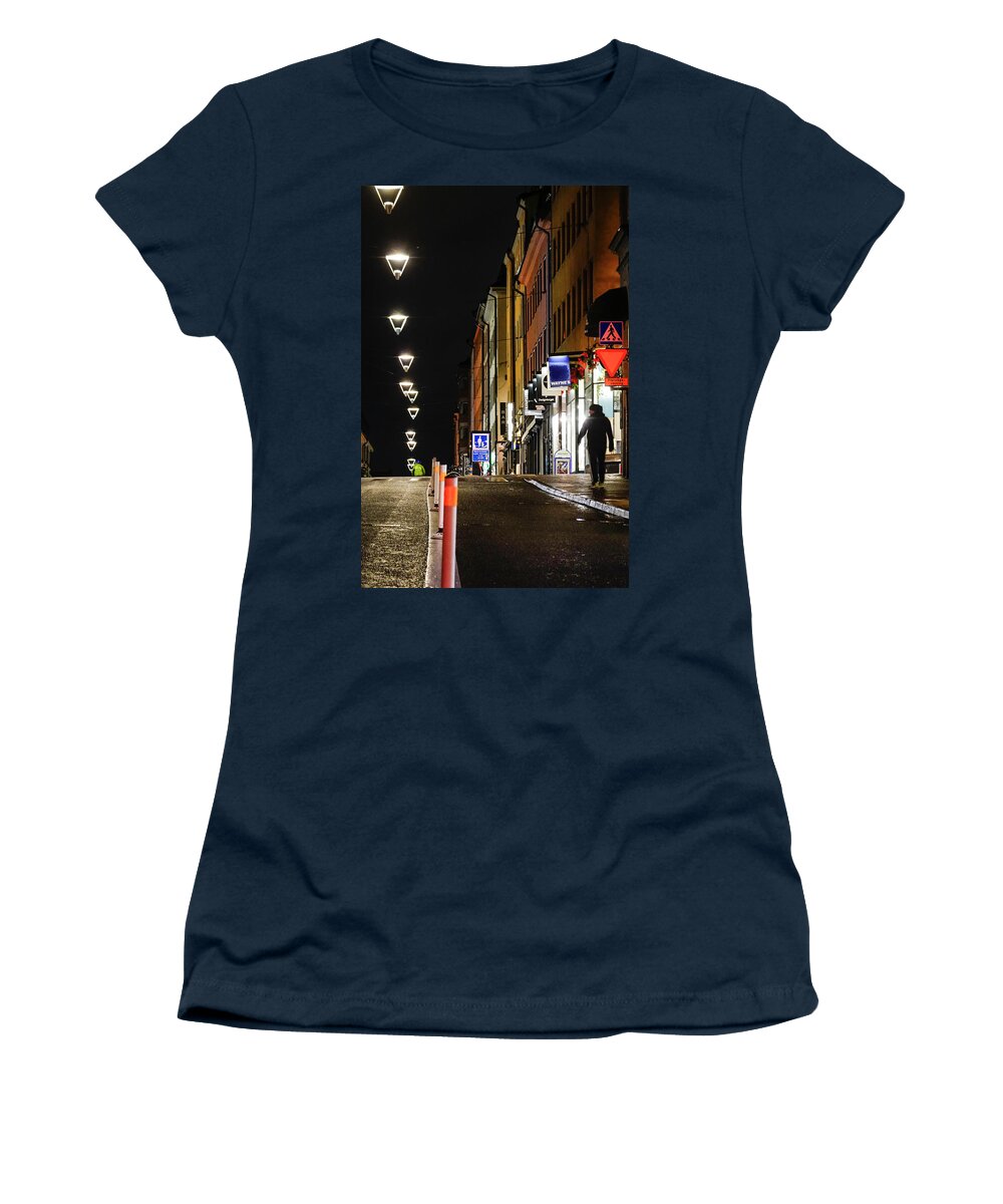 Architecture Women's T-Shirt featuring the photograph Gotgatan, Stockholm by Alexander Farnsworth