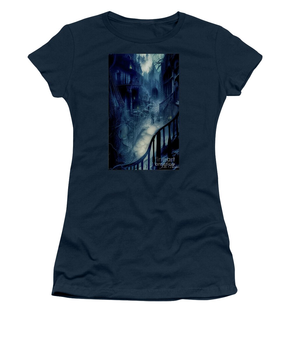 Gothic Women's T-Shirt featuring the digital art Gothic Places 1 by JB Thomas