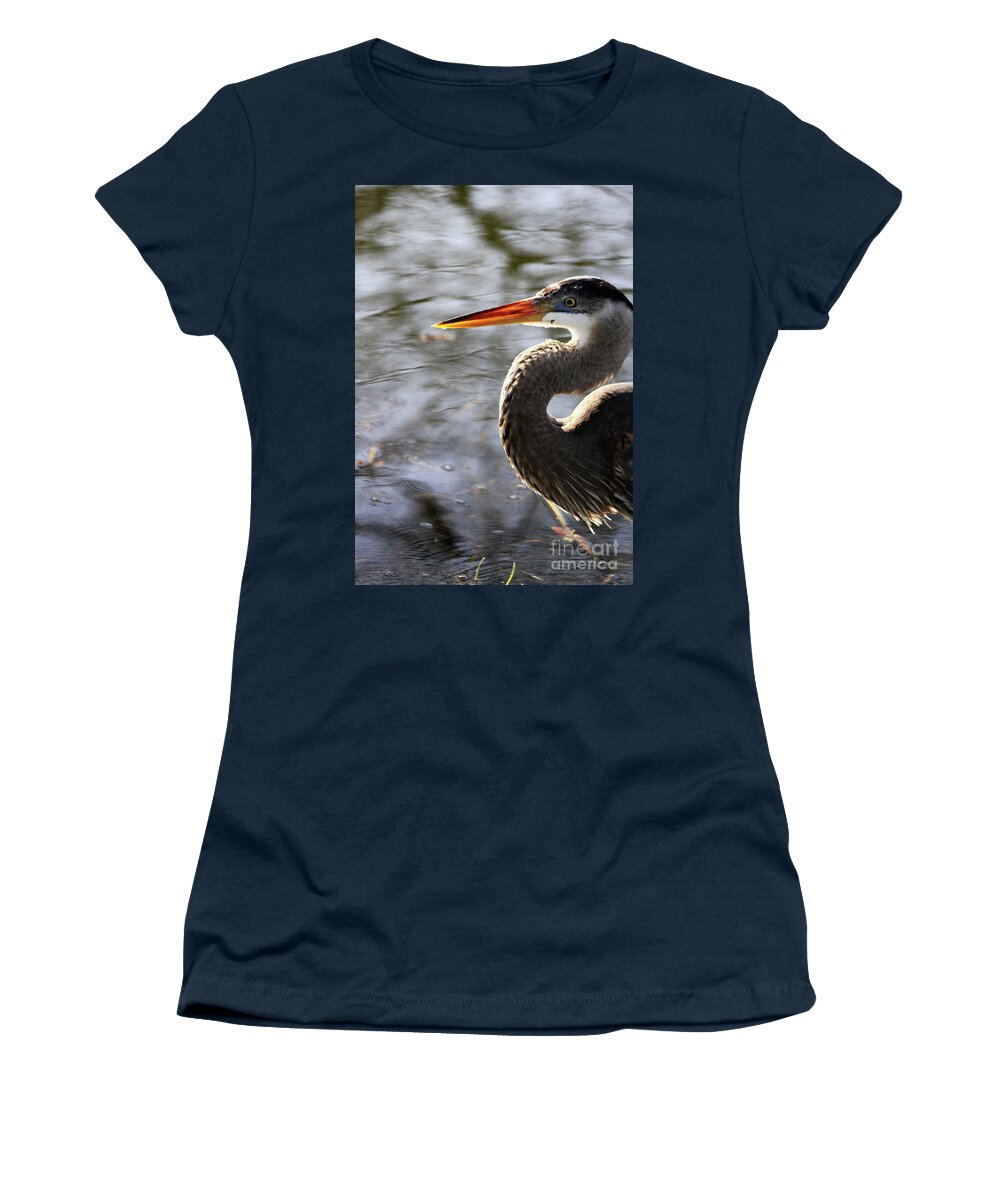 Great Women's T-Shirt featuring the photograph Great Blue Heron by Philip And Robbie Bracco
