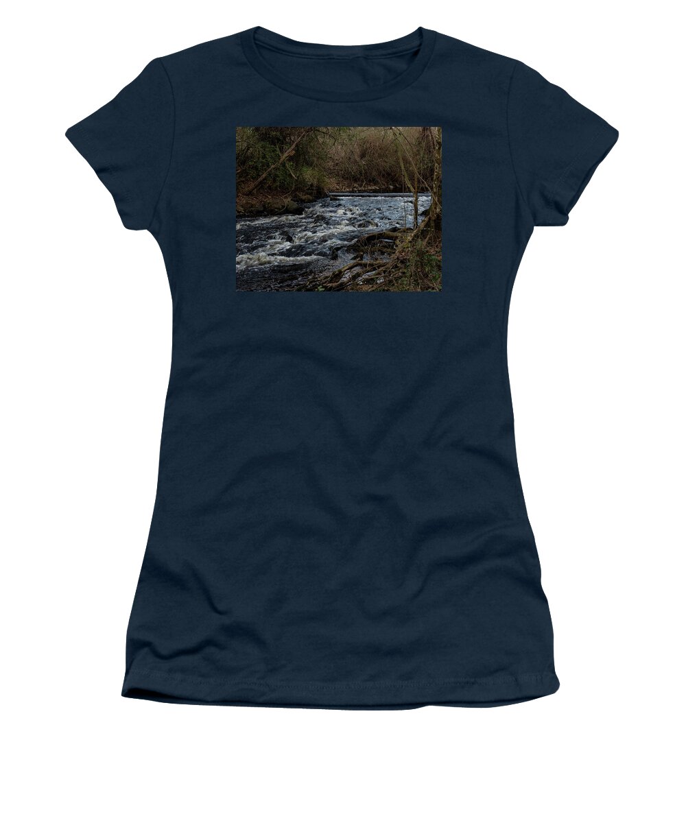 Great Falls Women's T-Shirt featuring the photograph great falls - Rockingham - 02 by Flees Photos
