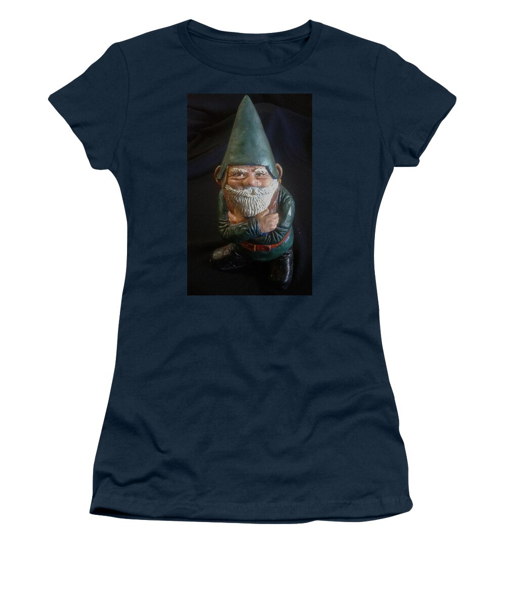  Women's T-Shirt featuring the painting Green Gnome by James RODERICK