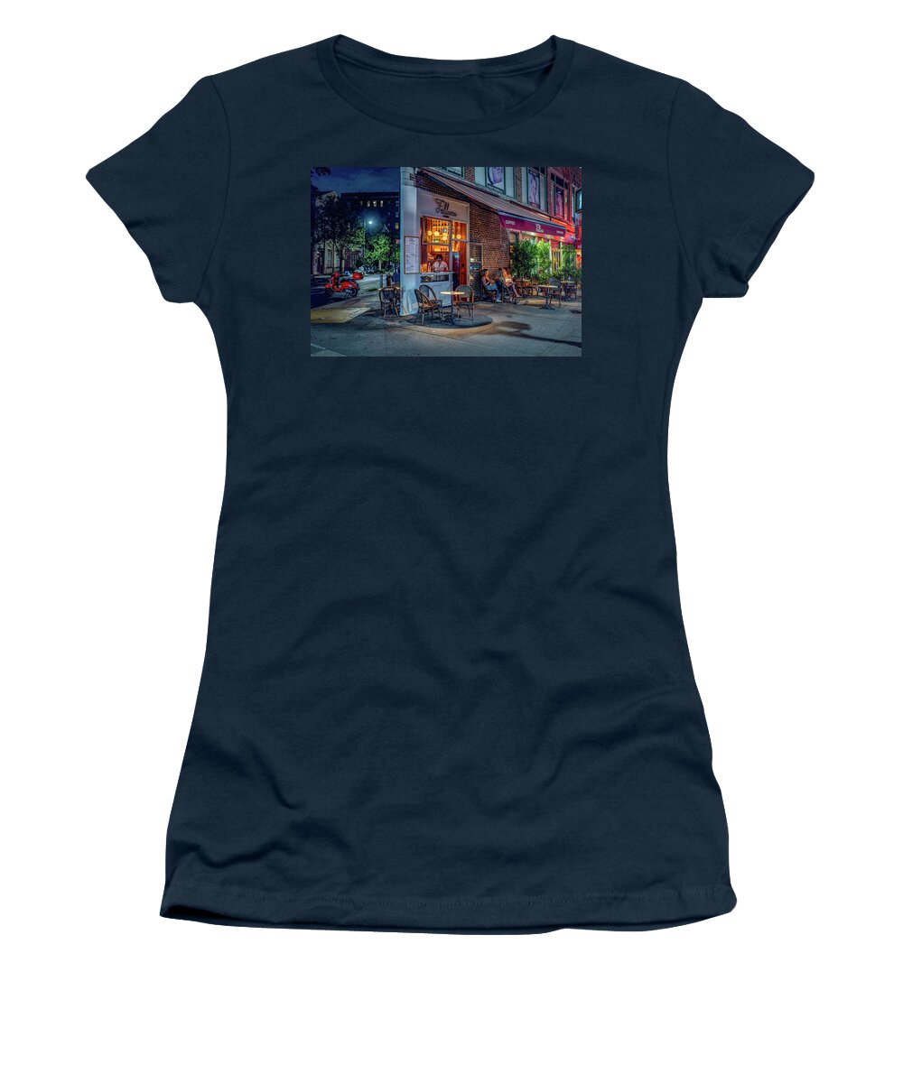 Jeffrey Friedkin Photography Women's T-Shirt featuring the photograph Greenwich Village Nights by Jeffrey Friedkin