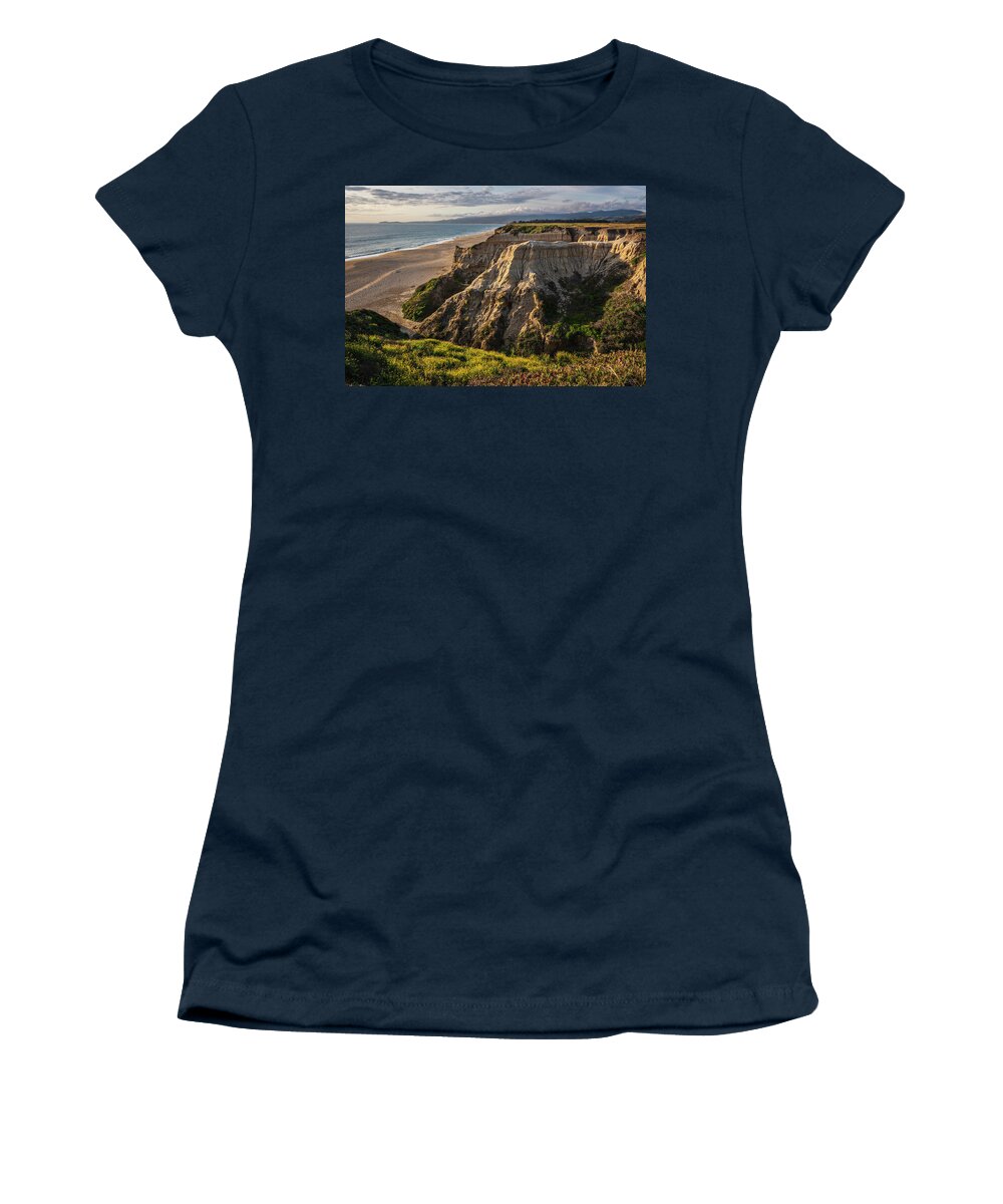 Half Moon Bay Women's T-Shirt featuring the photograph Half Moon Bay II Color by David Gordon