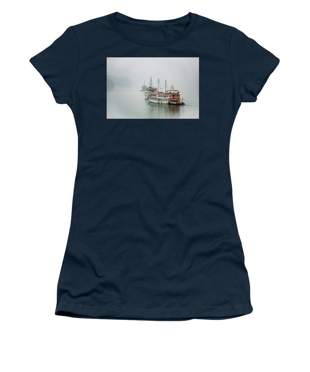 Boat Women's T-Shirt featuring the photograph Halong Bay Cruise by Rob Hemphill