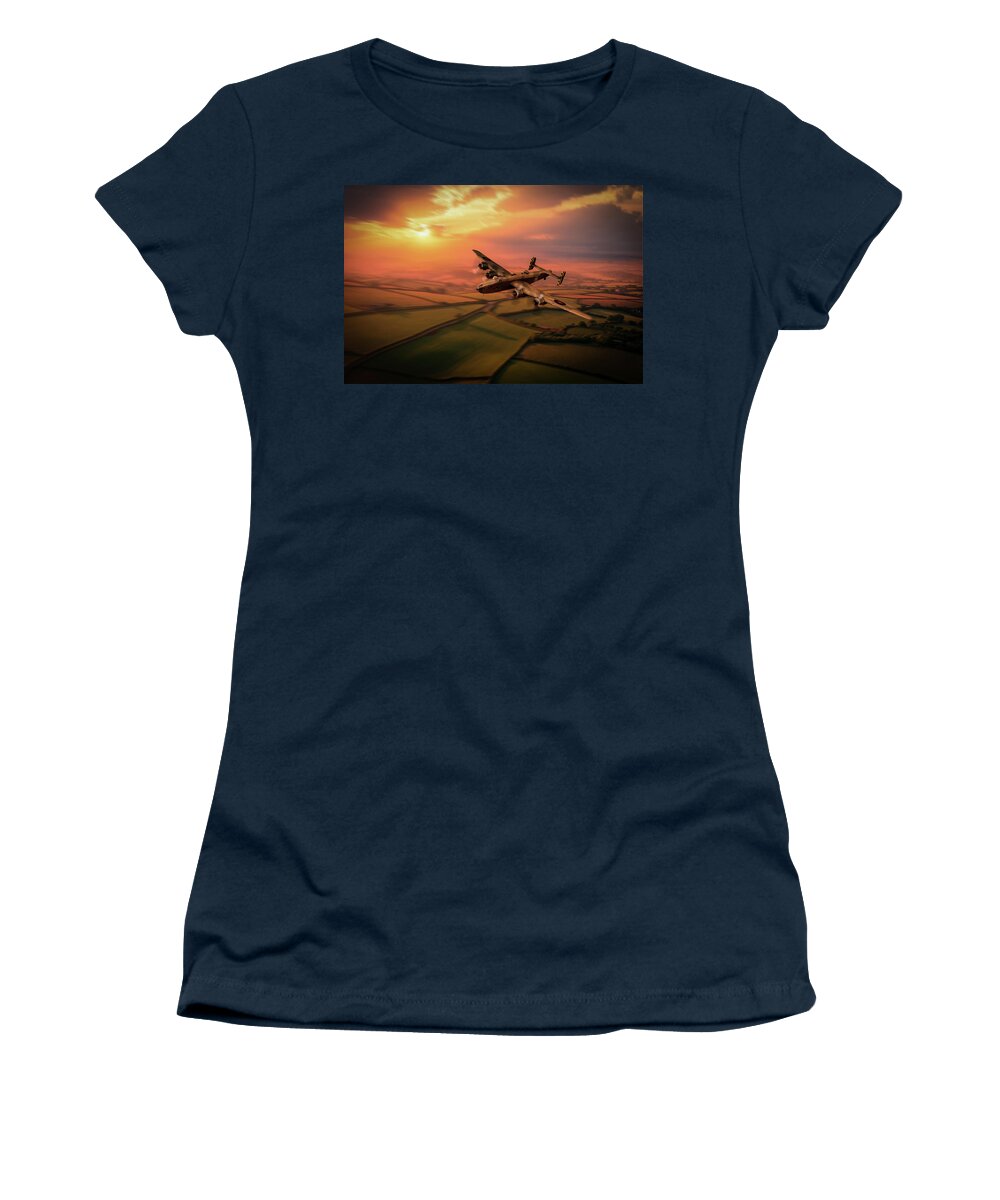 Handley Page Halifax Women's T-Shirt featuring the digital art Handley Page Halifax by Airpower Art