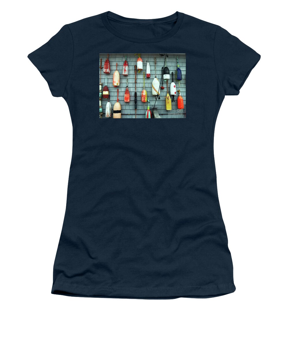 Buoy Women's T-Shirt featuring the photograph Hanging Out With the Buoys by Rick Locke - Out of the Corner of My Eye