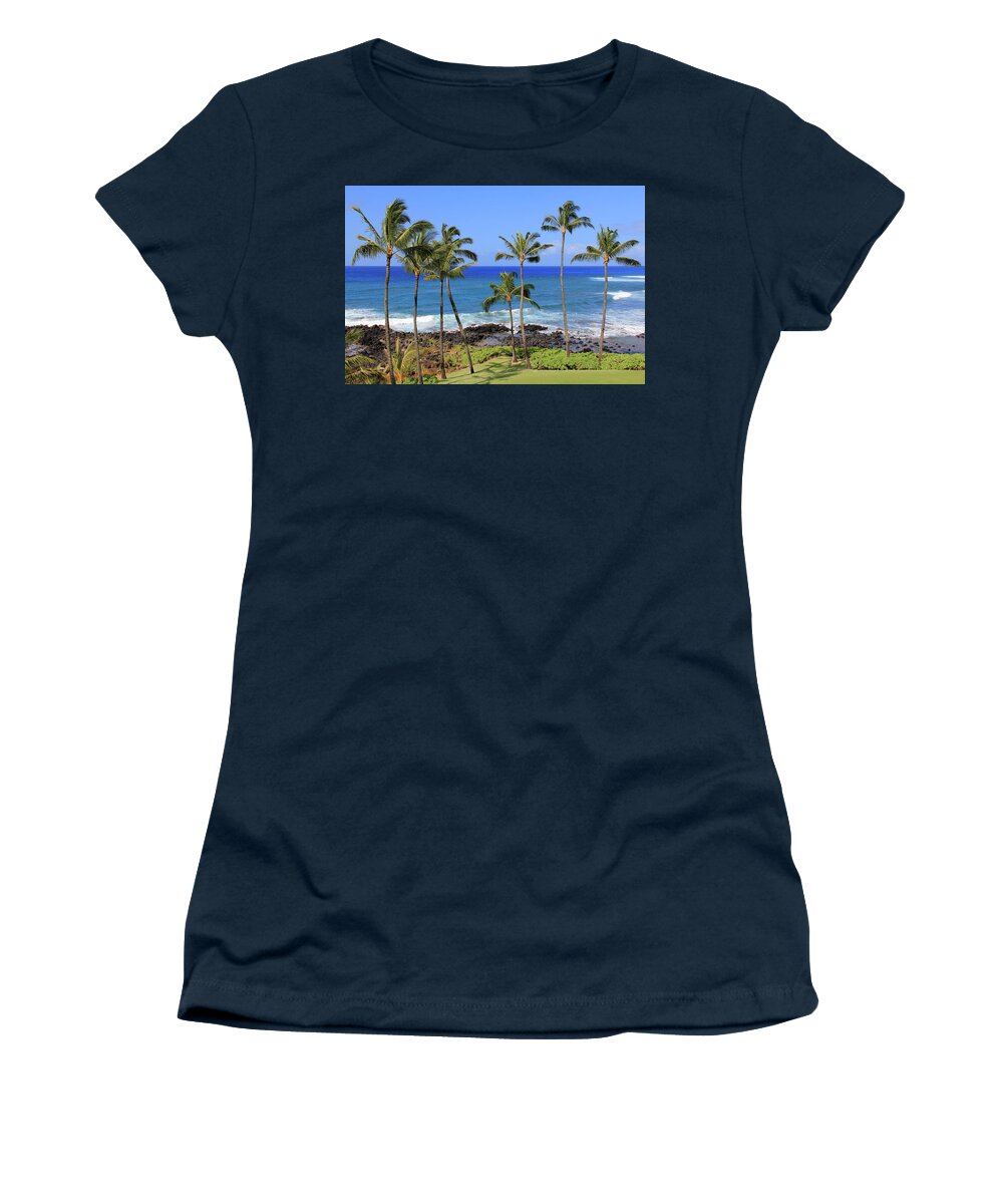 Trees Women's T-Shirt featuring the photograph Hawaiian Palms by Robert Carter