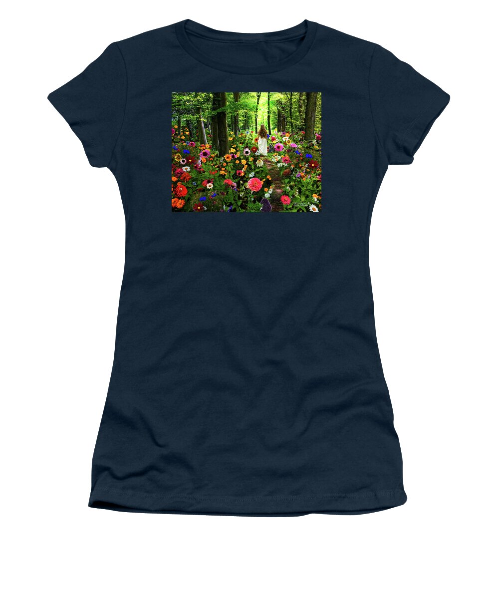 Fine Art Women's T-Shirt featuring the digital art Healing Path by Torie Tiffany