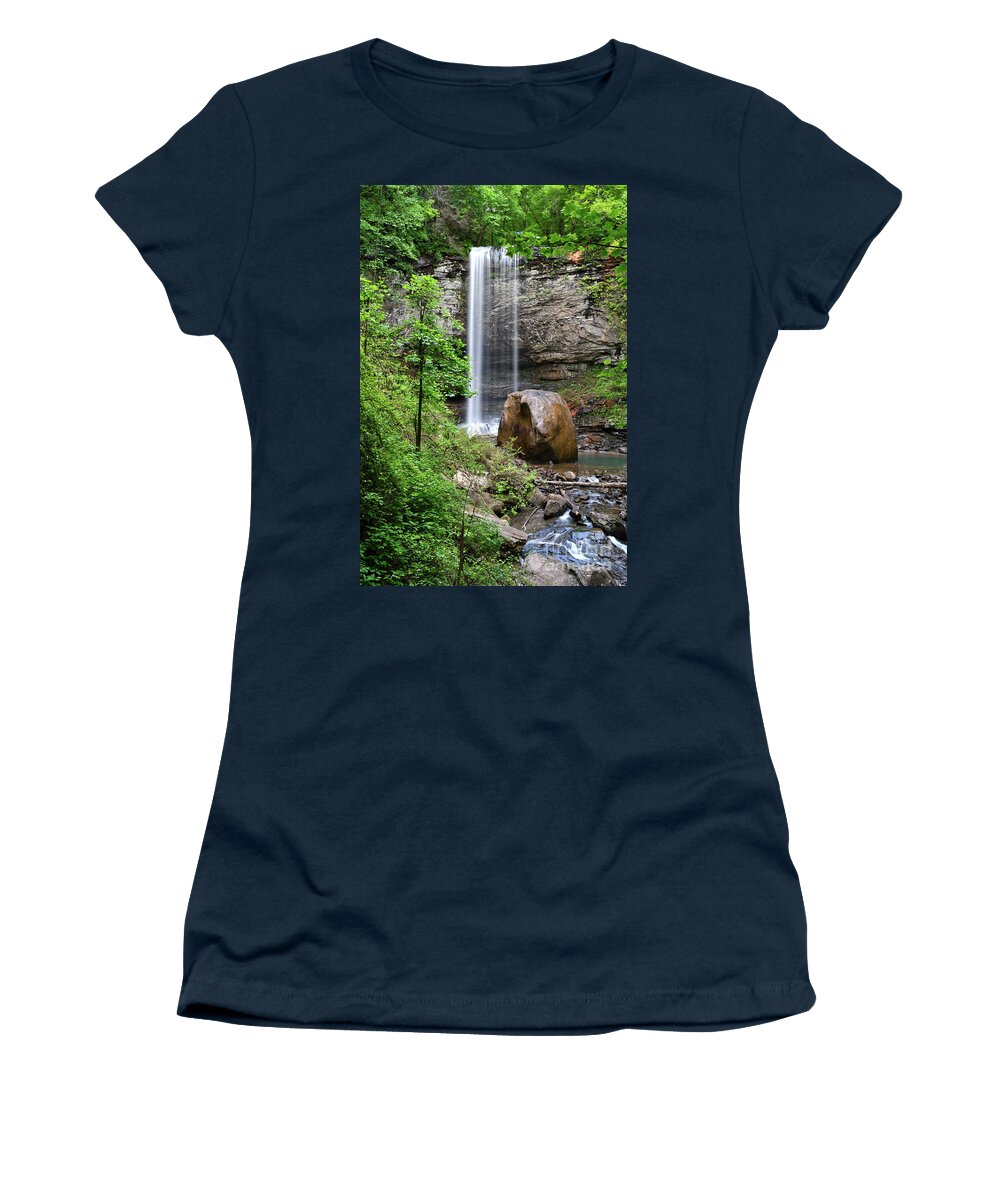 Hemlock Falls Women's T-Shirt featuring the photograph Hemlock Falls 7 by Phil Perkins