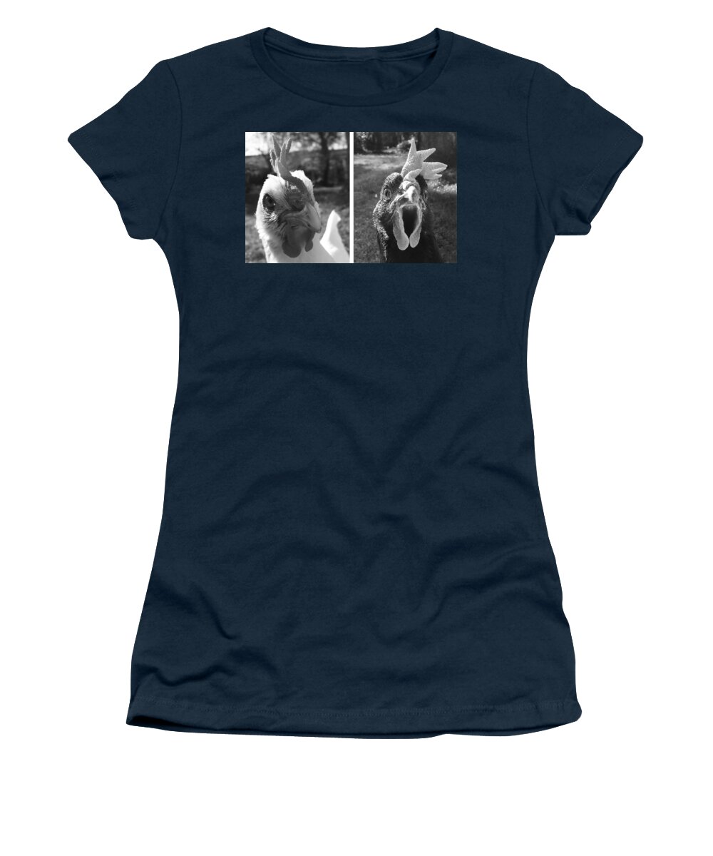 Hello Women's T-Shirt featuring the photograph Hens Hello by Joelle Philibert