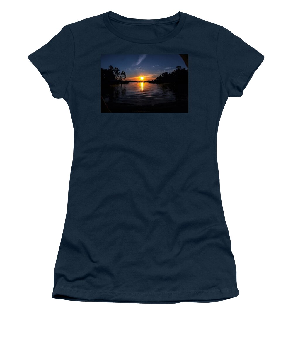 Sunrise Women's T-Shirt featuring the photograph Here Comes.... by Ed Williams