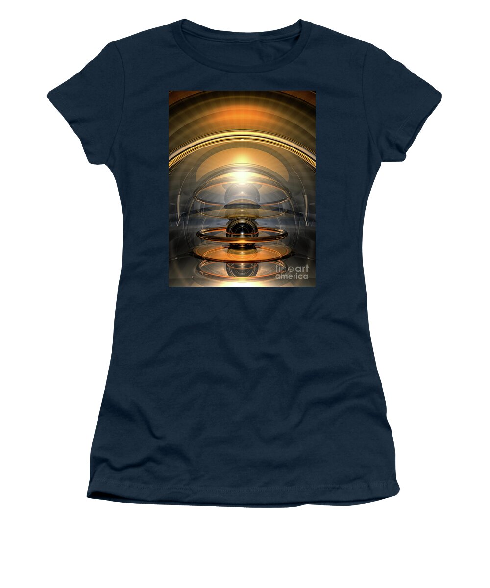 Device Women's T-Shirt featuring the digital art Hi Tech Abstract by Phil Perkins