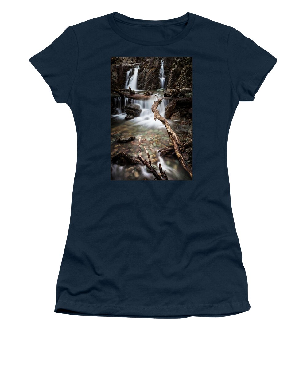 Waterfall Women's T-Shirt featuring the photograph Hidden Waterfall by Anita Nicholson