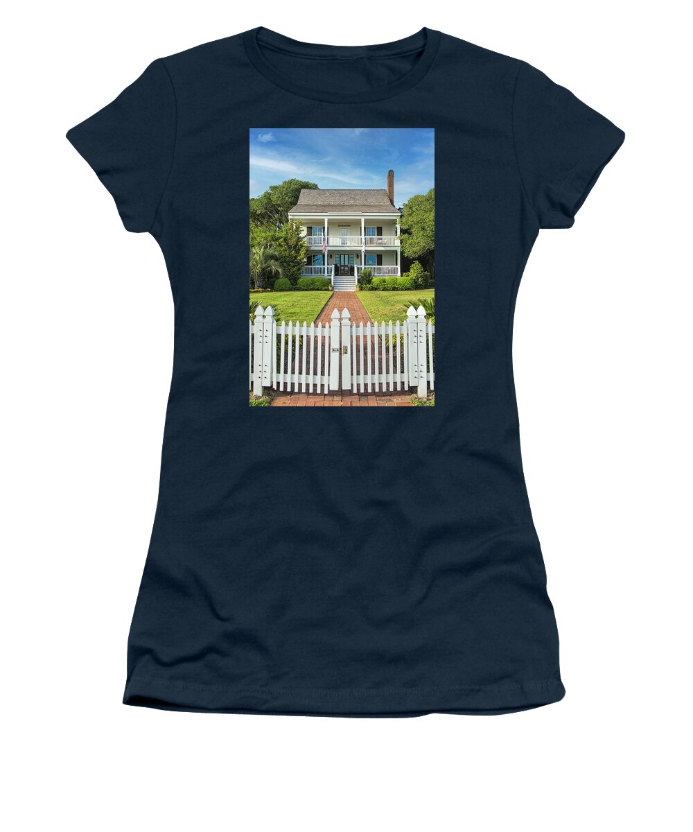 Storic Women's T-Shirt featuring the photograph Historic Home in Beaufort by the Sea by Bob Decker