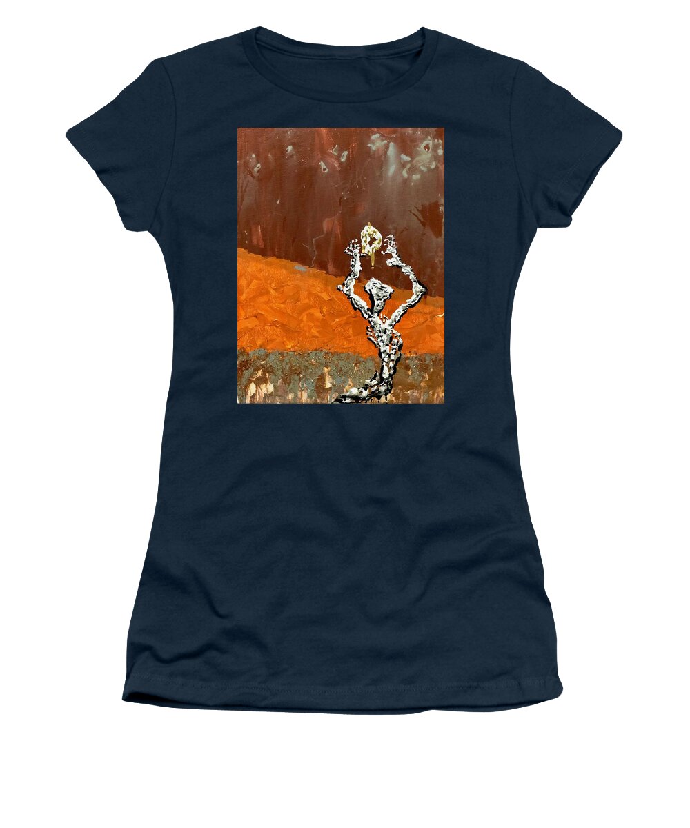 Sky Women's T-Shirt featuring the painting Honey Drip - Crack the Sky by Bethany Beeler
