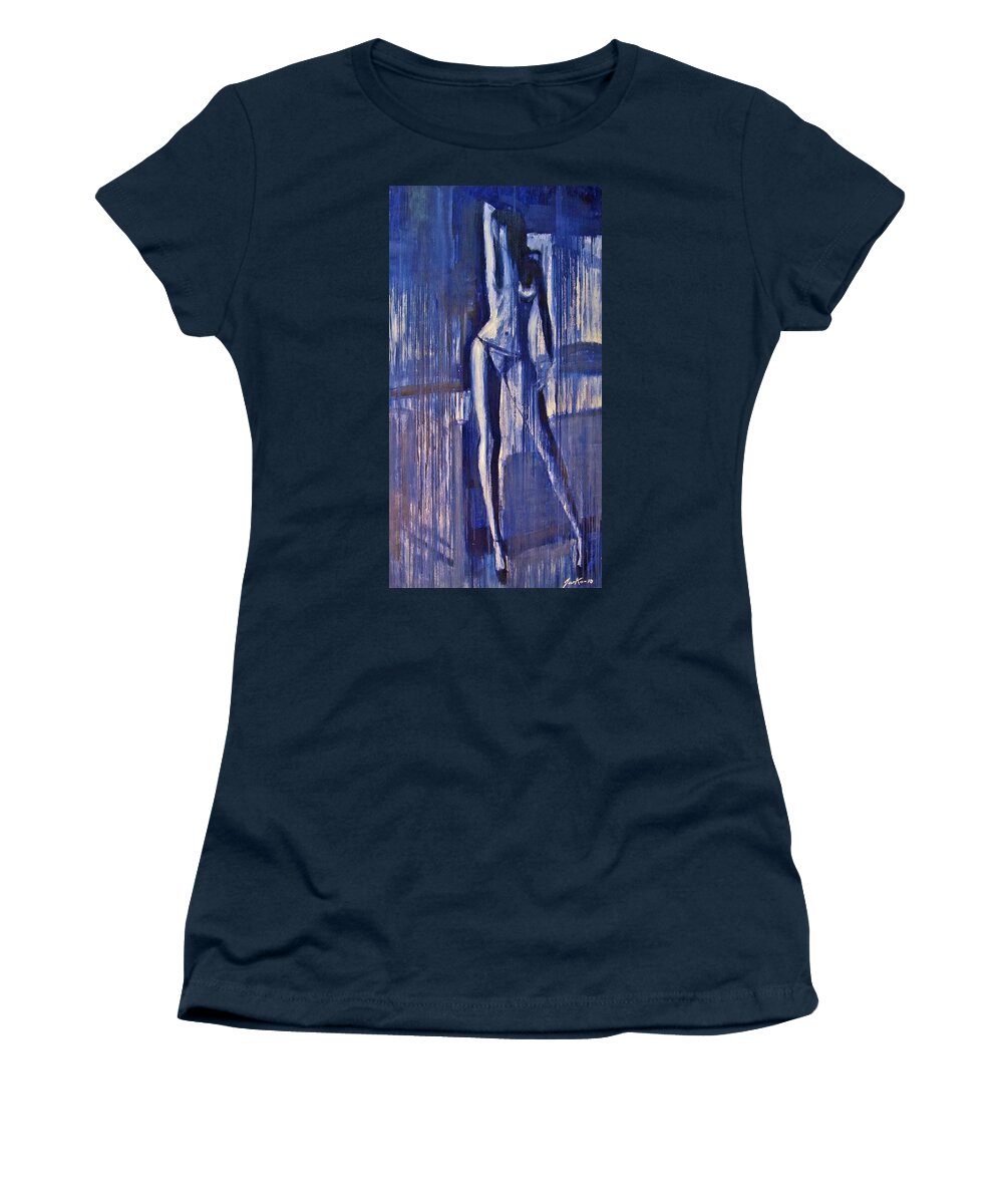 Beautiful Women's T-Shirt featuring the painting Hotel Pennsylvania New York by Jarko Aka Lui Grande