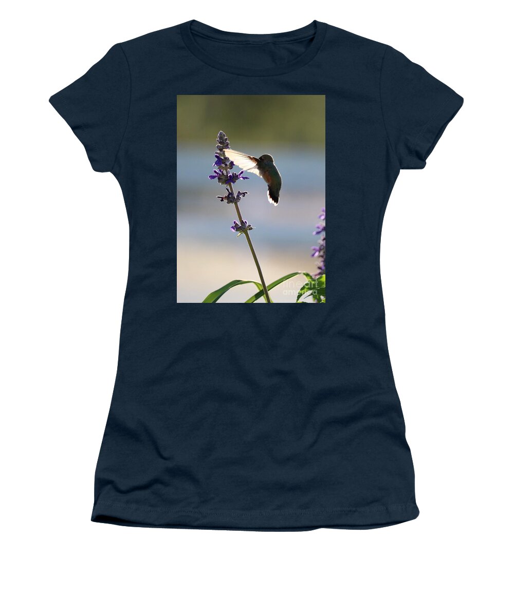 Hummingbird Women's T-Shirt featuring the photograph Hummingbird's Secret by Carol Groenen