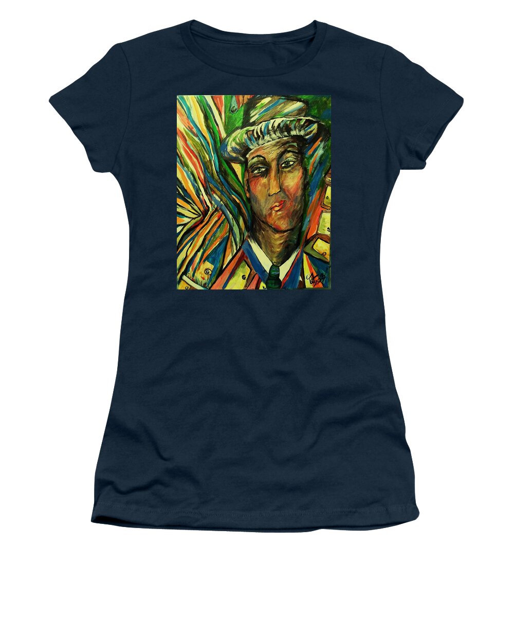 Male Women's T-Shirt featuring the painting I am Me by Dawn Caravetta Fisher