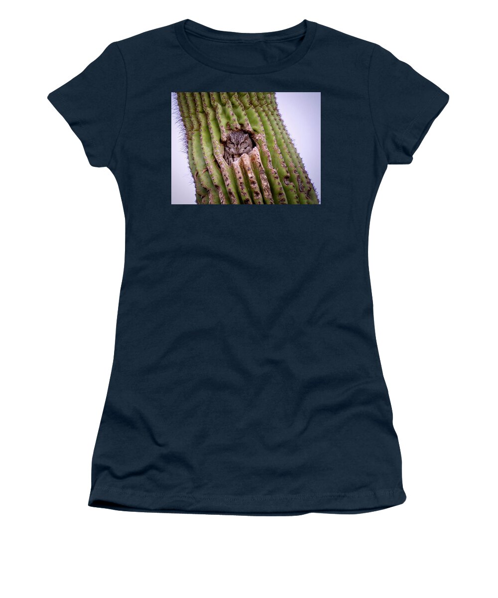  Burrows Women's T-Shirt featuring the photograph I'm Trying to Sleep Here by Judy Kennedy