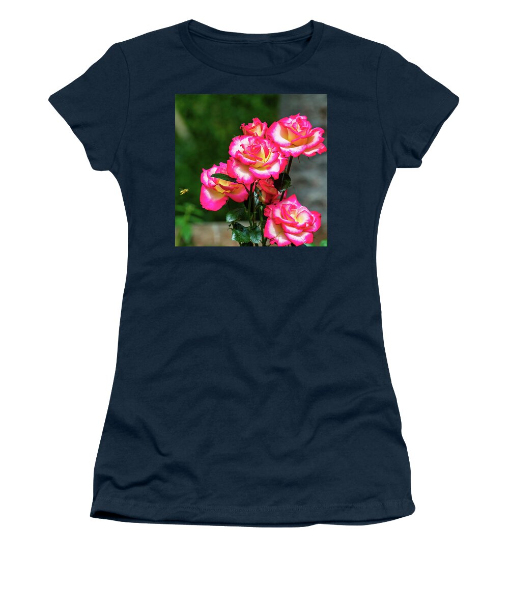 Rose Women's T-Shirt featuring the photograph Incoming by Phyllis McDaniel