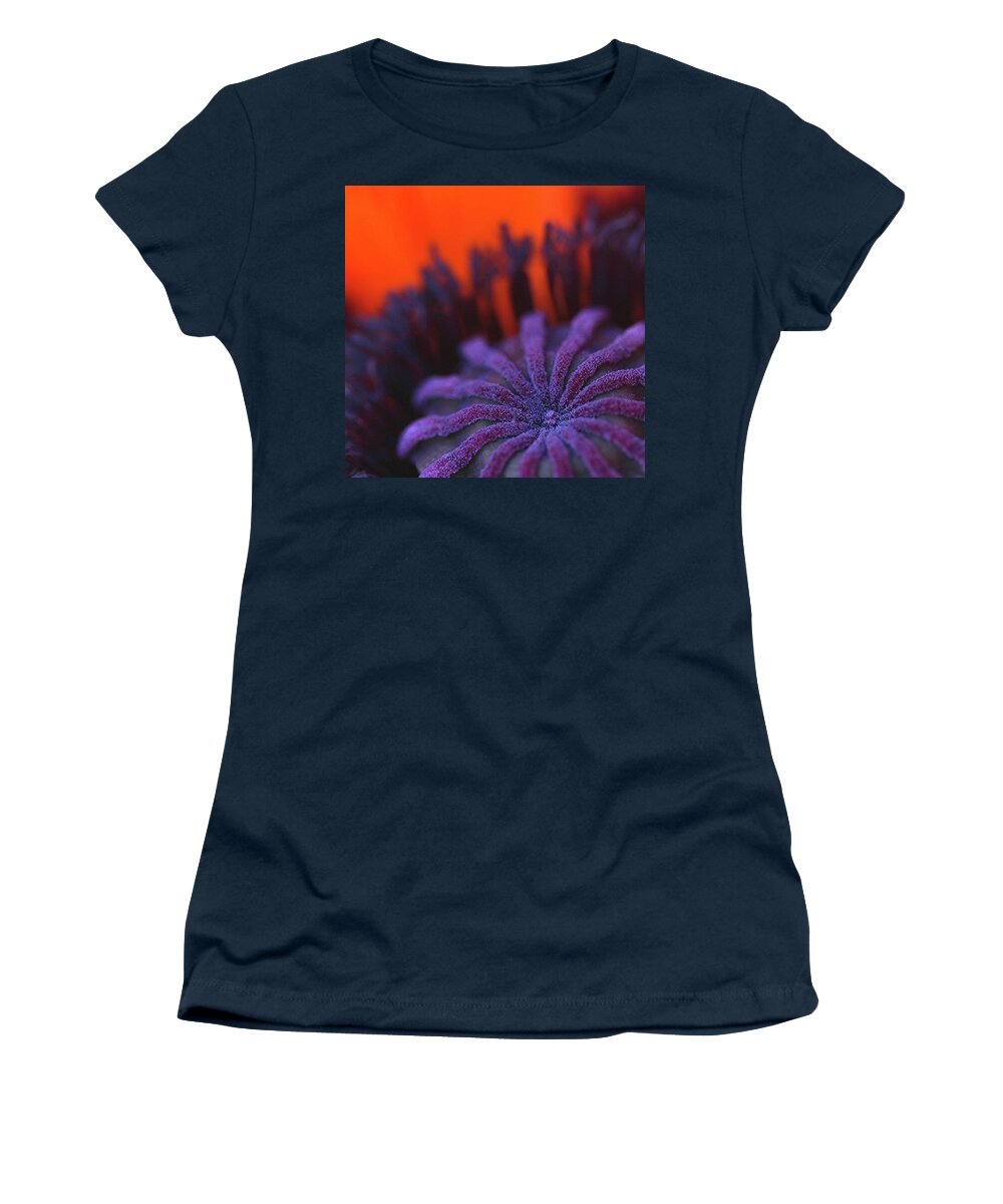 Flower Women's T-Shirt featuring the photograph Inside Poppy by Julie Powell