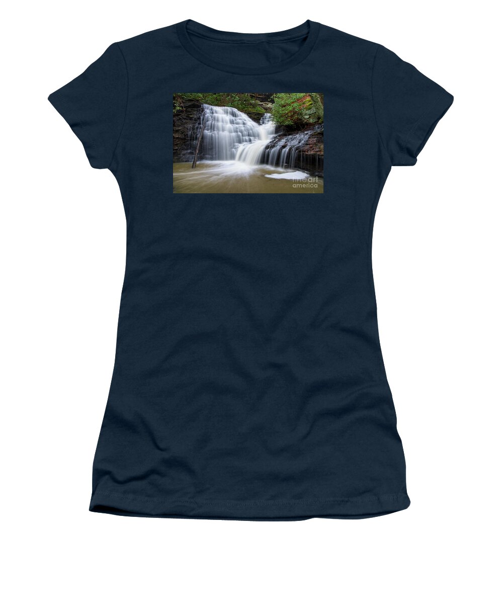 Jack Rock Falls Women's T-Shirt featuring the photograph Jack Rock Falls 20 by Phil Perkins