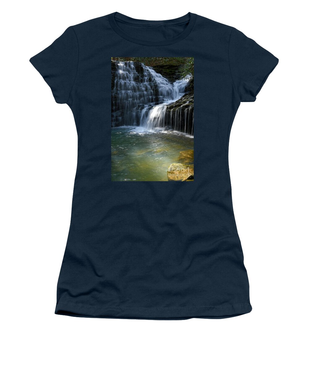 Jack Rock Falls Women's T-Shirt featuring the photograph Jack Rock Falls 9 by Phil Perkins