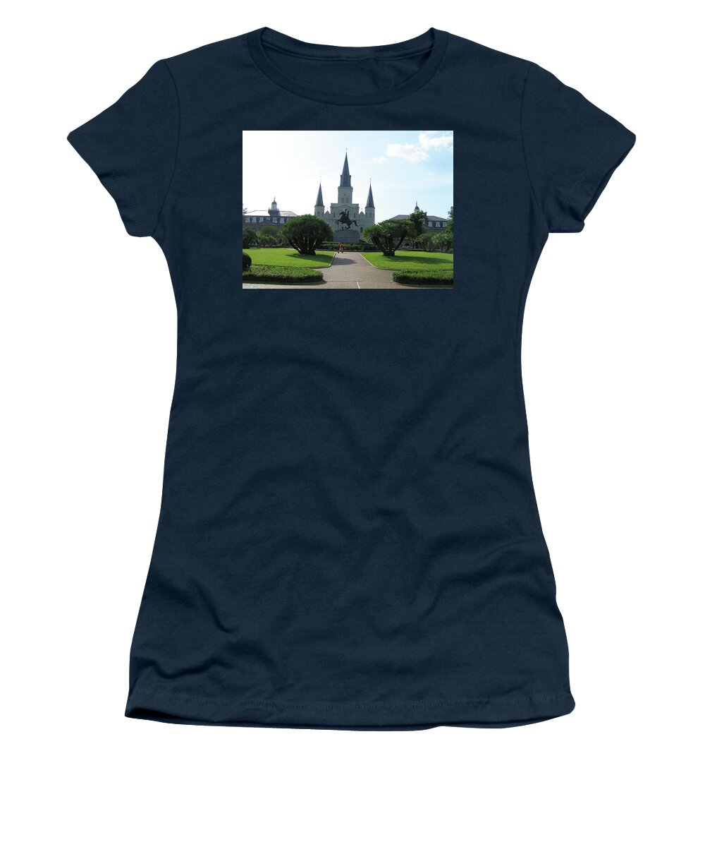 Jackson Square Women's T-Shirt featuring the photograph Jackson Square by Heather E Harman