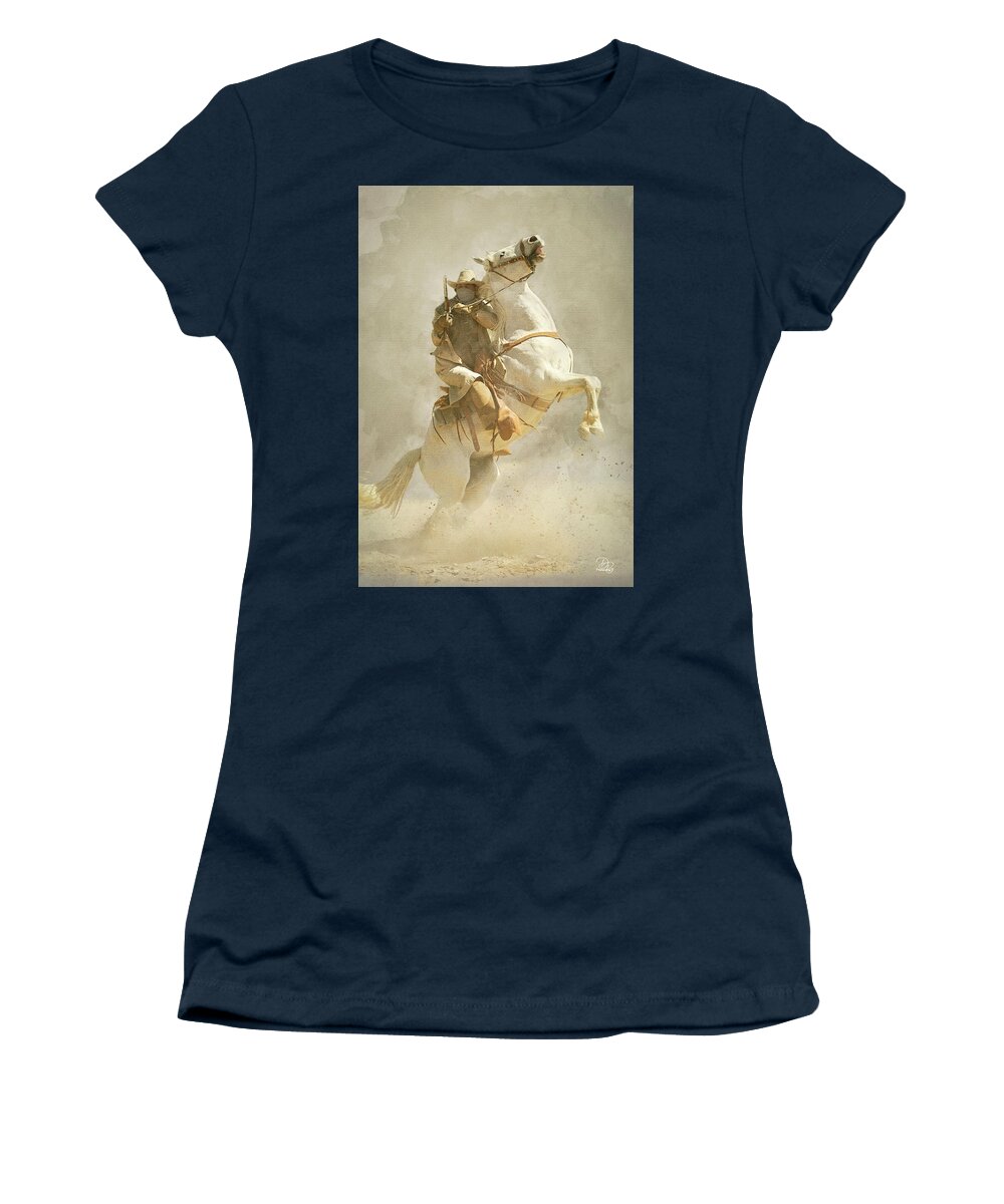 Horse Women's T-Shirt featuring the photograph Joe Pepper - Stuntman by Debra Boucher