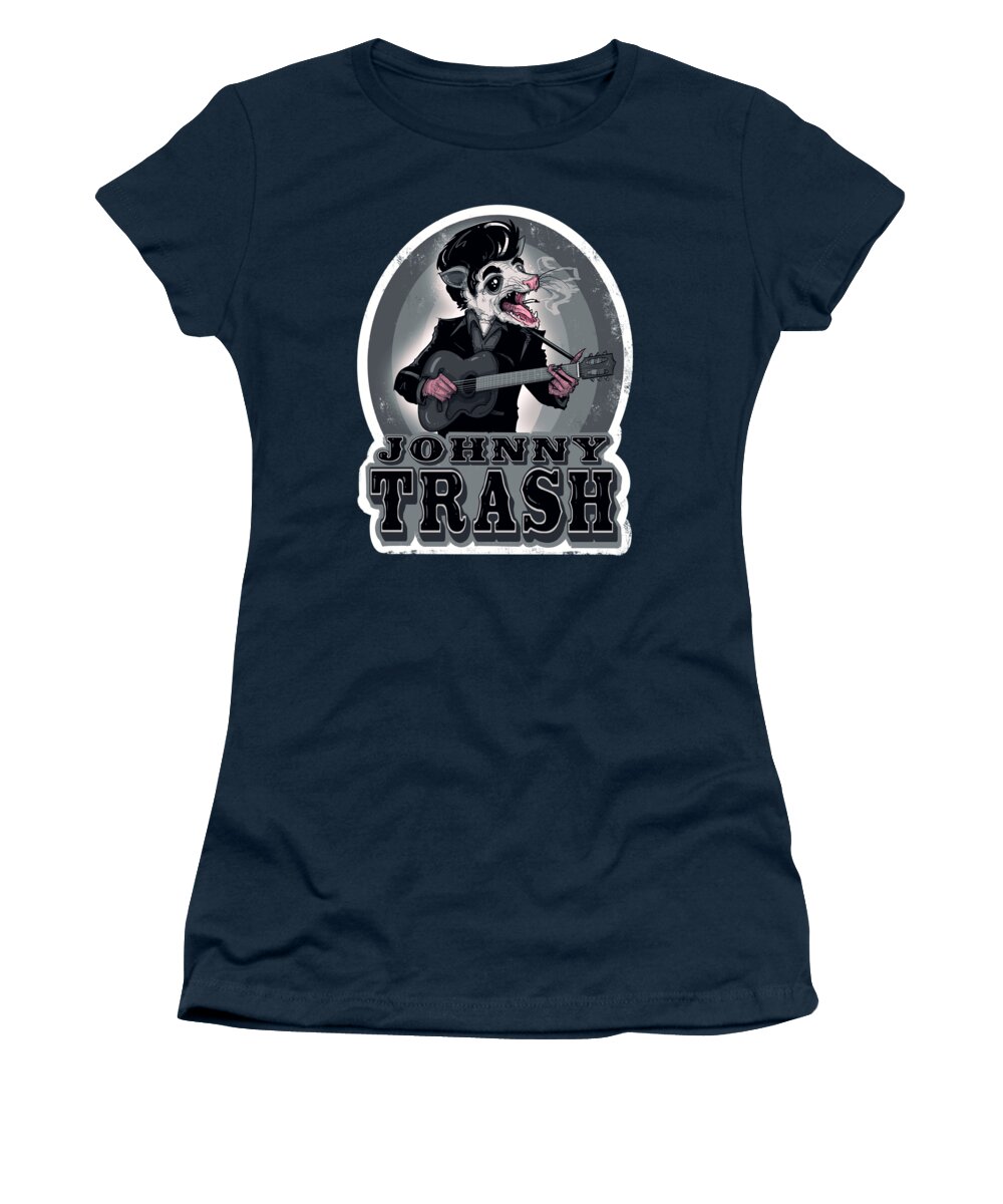 Trash Women's T-Shirt featuring the drawing Johnny Trash by Ludwig Van Bacon