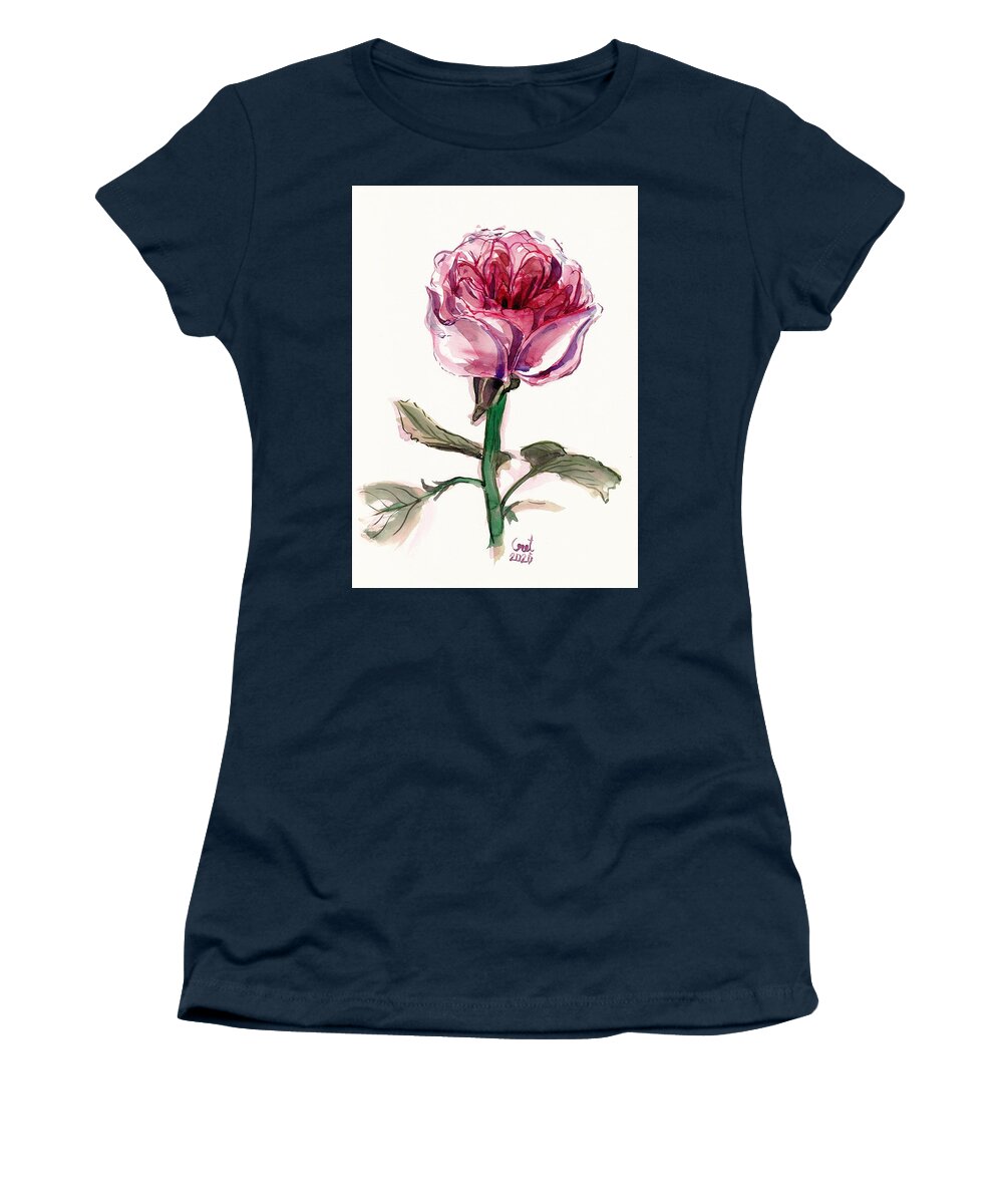 Flower Women's T-Shirt featuring the painting Juliet Rose by George Cret