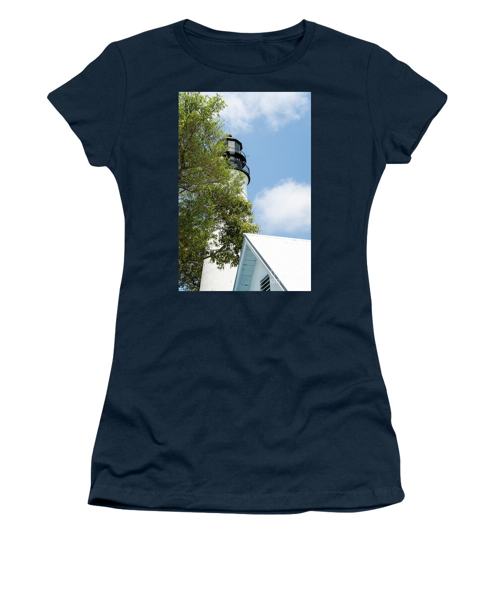 Wayne Moran Photograpy Women's T-Shirt featuring the photograph Key West Lighthouse Key West Florida by Wayne Moran