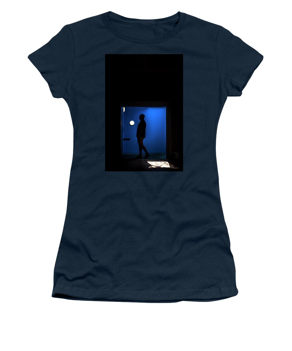 Blue Women's T-Shirt featuring the photograph Kinda Blue by Alexander Farnsworth