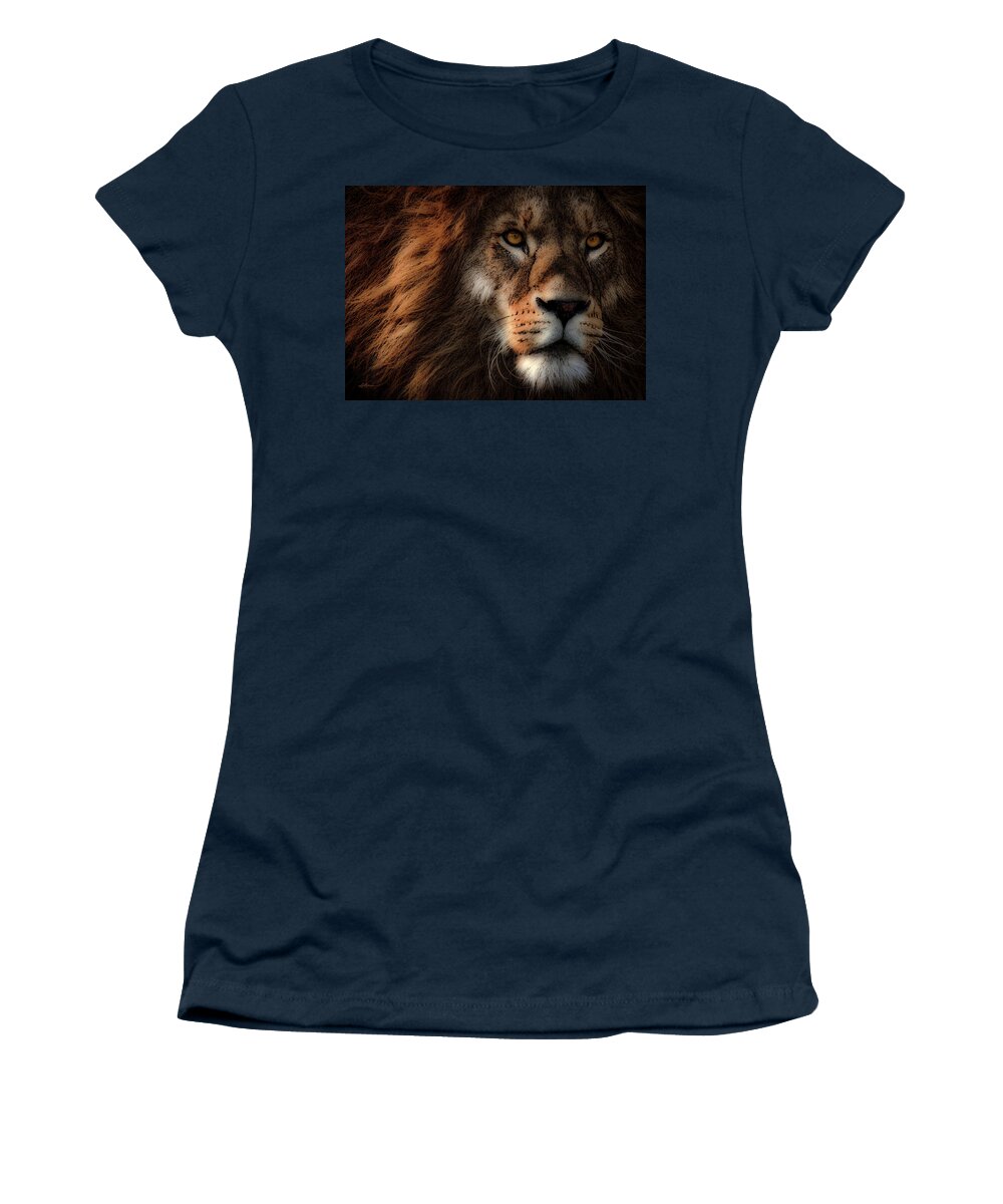 Lion Women's T-Shirt featuring the digital art King of Kings by Cindy Collier Harris