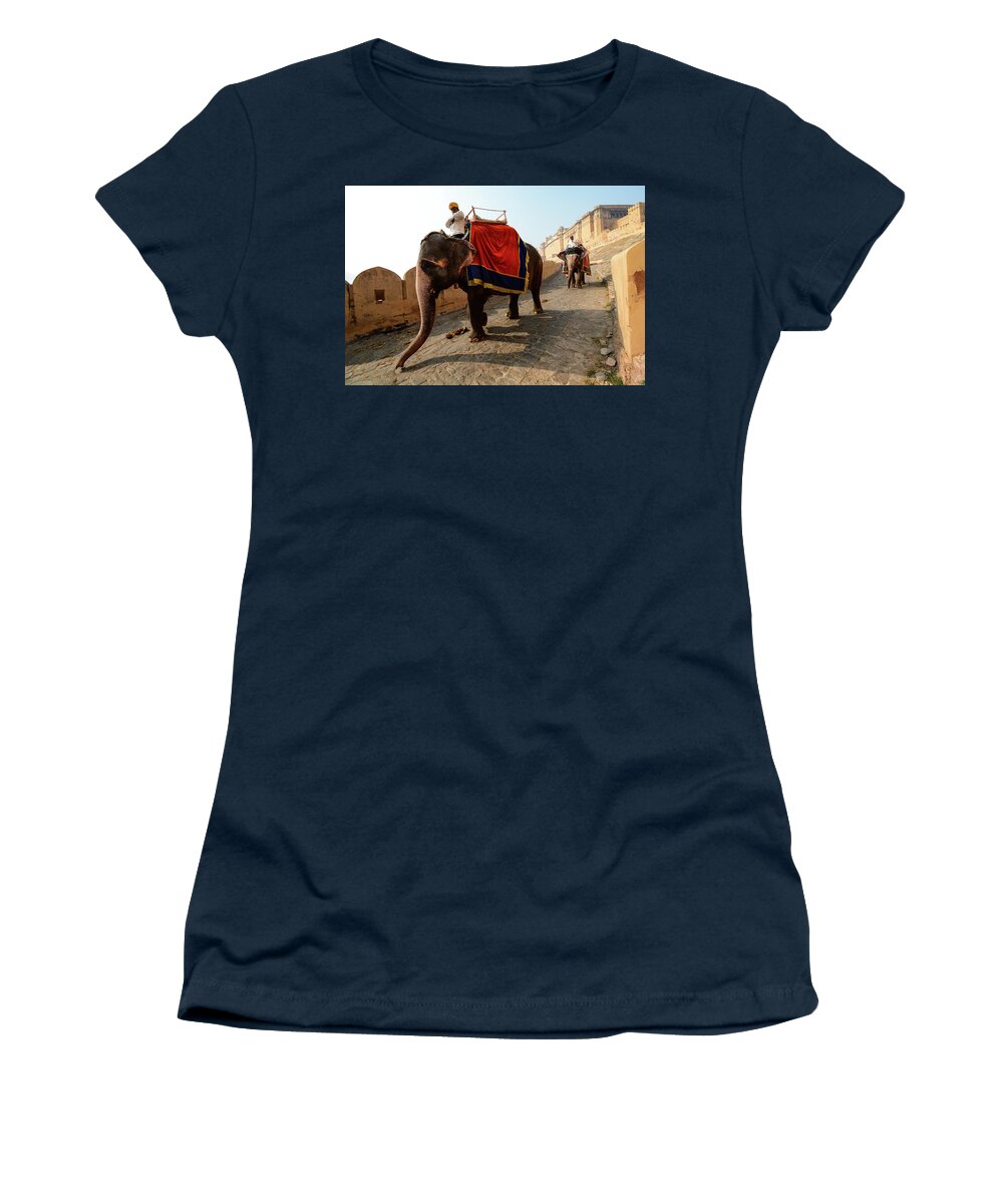 India Women's T-Shirt featuring the photograph Kingdom Come II - Amber Fort, Rajasthan. India by Earth And Spirit