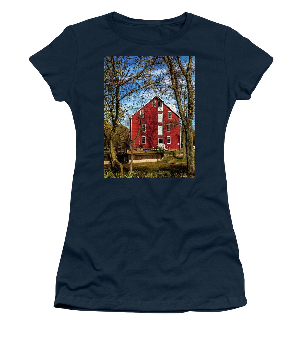 Building Women's T-Shirt featuring the photograph Kirbys Mill - Medford New Jersey by Louis Dallara