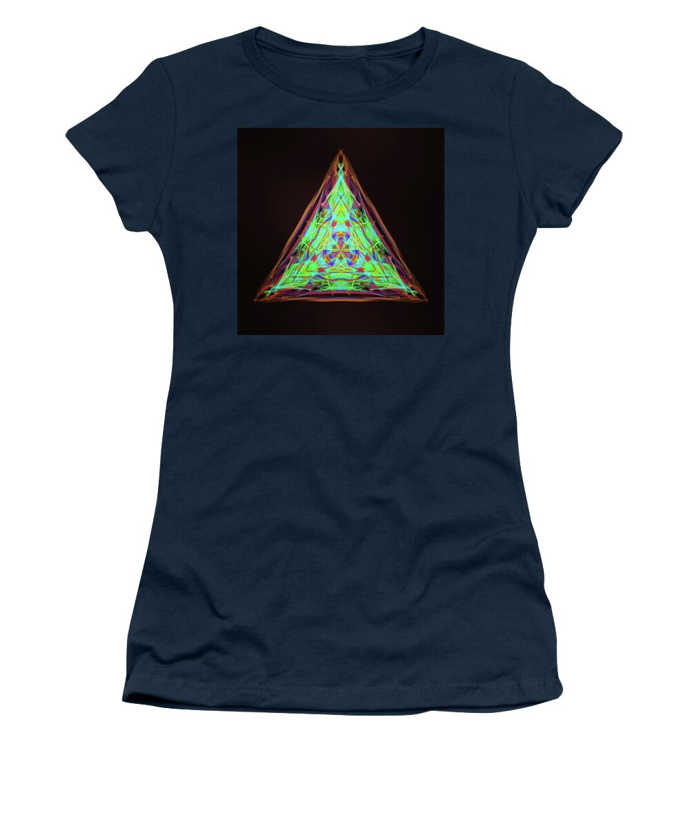 Kosmic Pyramid Of Osiris Women's T-Shirt featuring the digital art Kosmic Pyramid of Osiris by Michael Canteen