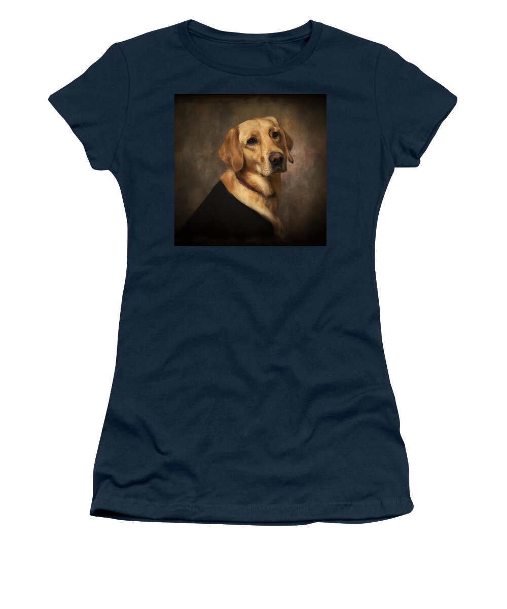 Labrador Retriever Women's T-Shirt featuring the digital art Labrador Retriever by Tinto Designs