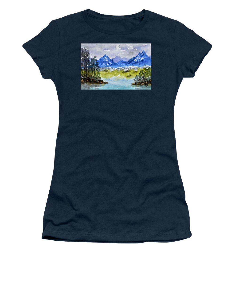 Landscape Color Women's T-Shirt featuring the painting Landscape Color by Warren Thompson