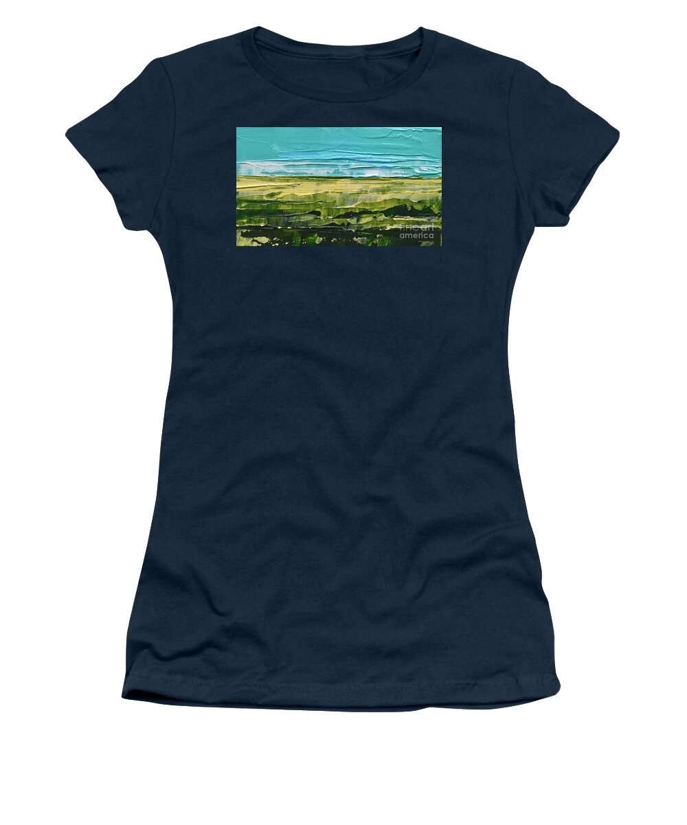  Women's T-Shirt featuring the painting Landscape Study I by Lisa Dionne