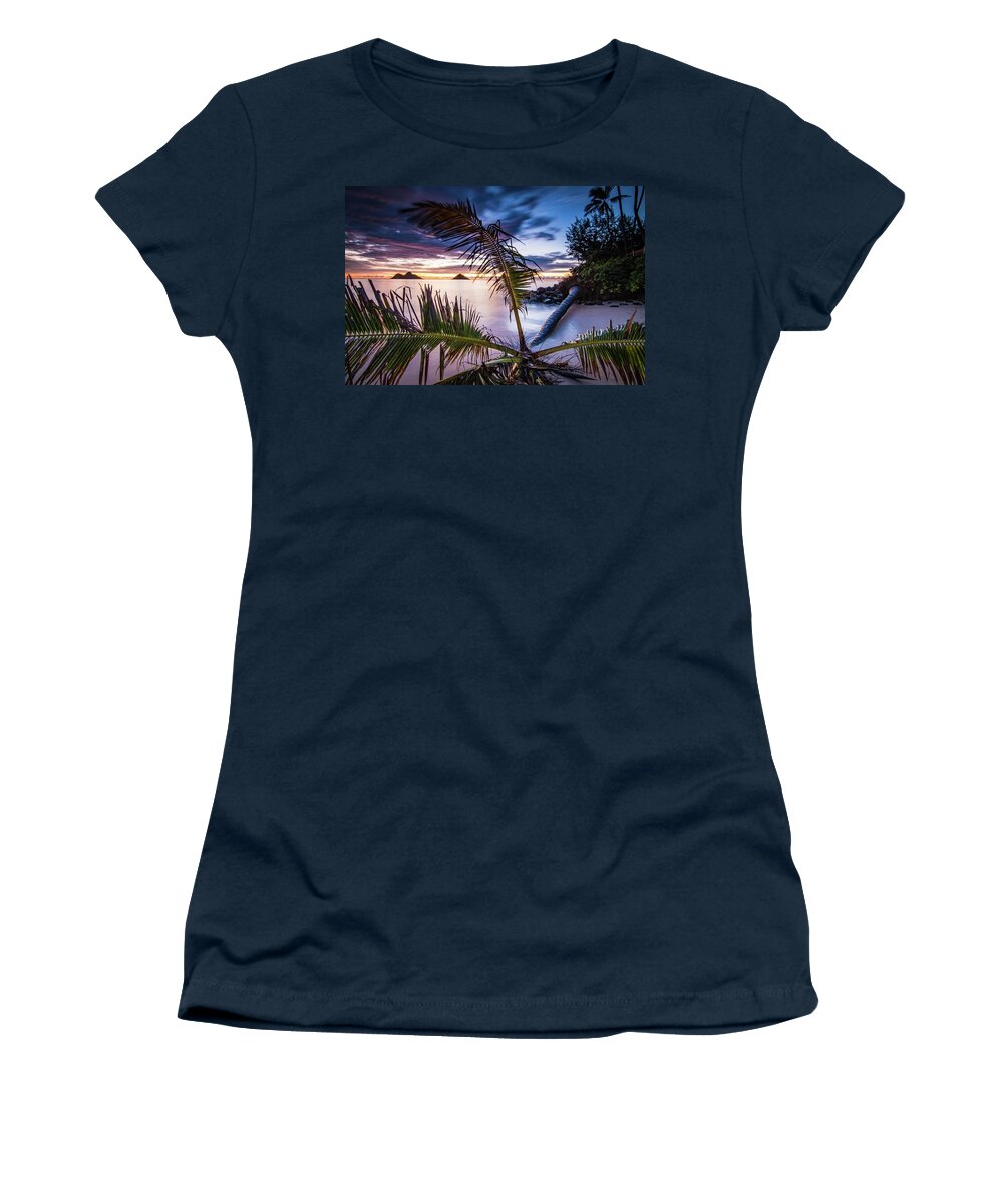 Sunrise Women's T-Shirt featuring the photograph Lanikai Visions by Larkin's Balcony Photography