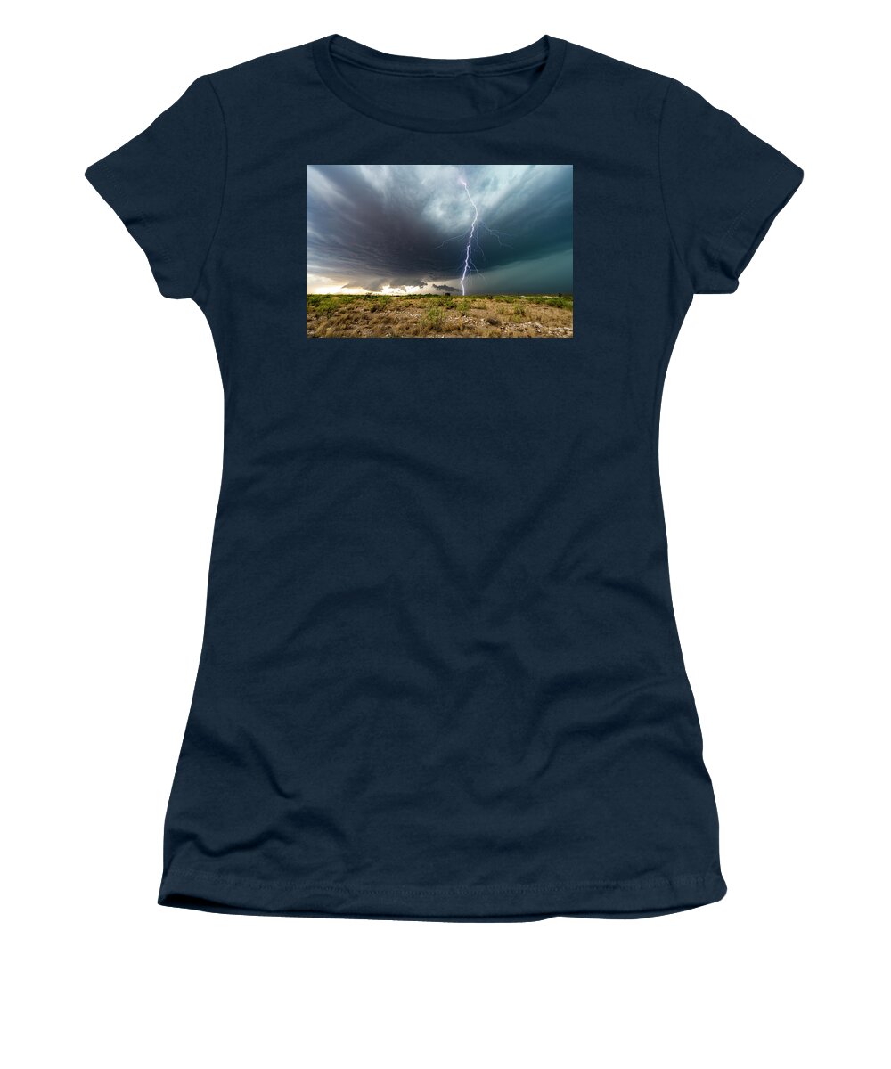Lightning Women's T-Shirt featuring the photograph Last Chance by Marcus Hustedde